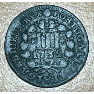 Реверс монеты Португалия, 3 реала, 1723-1733