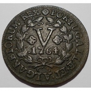 Реверс монеты Португалия, 5 реалов, 1751-1776