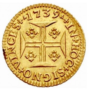 Реверс монеты Португалия, 1000 реалов, 1707-1747