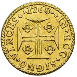 Реверс монеты Португалия, 1000 реалов, 1752-1769
