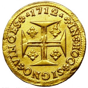 Реверс монеты Португалия, 2000 реалов, 1707-1725