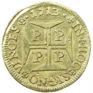 Реверс монеты Португалия, 2000 реалов, 1713-1714