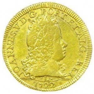Аверс монеты Португалия, ½ песы, 1722