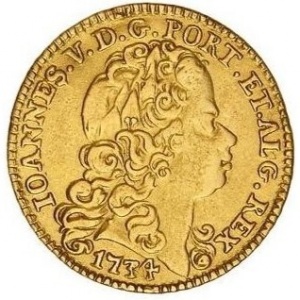 Аверс монеты Португалия, ½ песы, 1723-1742