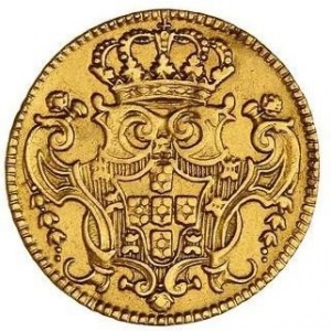 Реверс монеты Португалия, ½ песы, 1723-1742