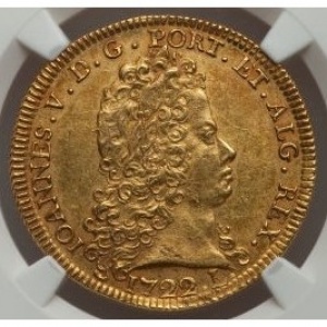 Аверс монеты Португалия, 1 песа, 1722