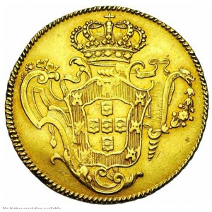 Реверс монеты Португалия, 1 песа, 1750-1776