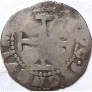 Реверс монеты Португалия, 80 реалов, 1656, Без надписи "AL VI" под короной