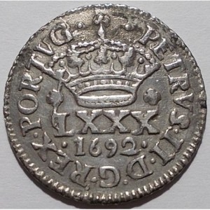 Аверс монеты Португалия, 80 реалов, 1689-1704
