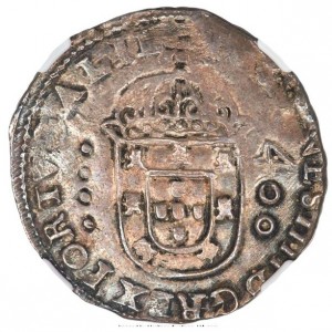 Аверс монеты Португалия, 400 реалов, 1643, Крест с точкой в каждом квадранте