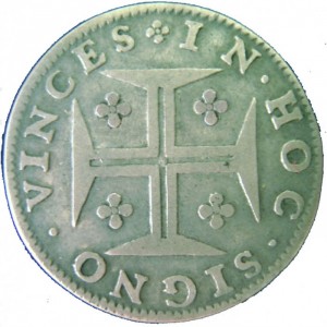 Реверс монеты Португалия, 400 реалов, 1677-1683