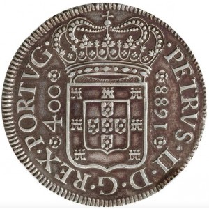 Аверс монеты Португалия, 400 реалов, 1688-1702