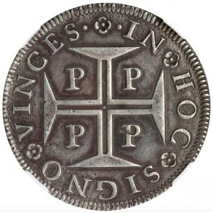 Реверс монеты Португалия, 400 реалов, 1688-1702