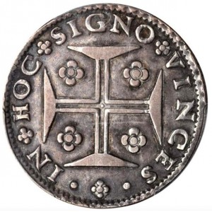 Реверс монеты Португалия, 400 реалов, 1688-1706