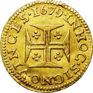 Реверс монеты Португалия, 1000 реалов, 1677-1681