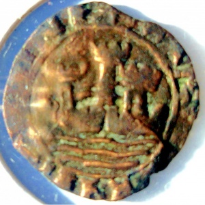 Аверс монеты Португалия, 1 цейтил, 1495, Замок с прямой стеной