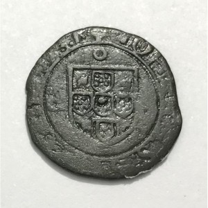 Реверс монеты Португалия, 1 цейтил, 1481, Арочная стена с зубцами