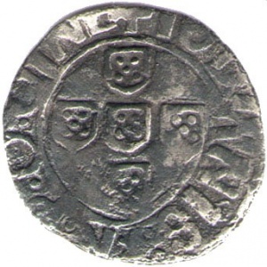 Аверс монеты Португалия, ½ винтема, 1490