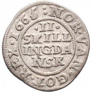 Реверс монеты Норвегия, 2 скиллинга, 1649-1667