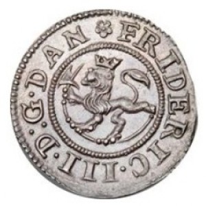Аверс монеты Норвегия, 2 скиллинга, 1668-1670