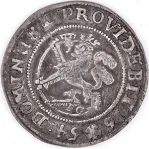 Реверс монеты Норвегия, ⅛ спесие далера, 1654