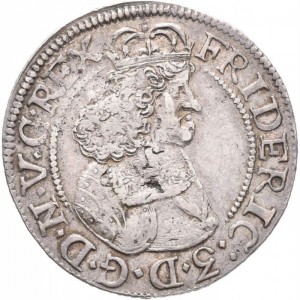 Аверс монеты Норвегия, ⅛ спесие далера, 1663