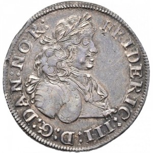 Аверс монеты Норвегия, ⅛ спесие далера, 1665