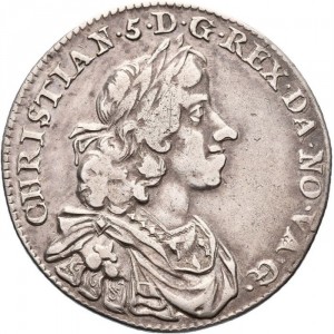 Аверс монеты Норвегия, ¼ спесие далера, 1671-1675
