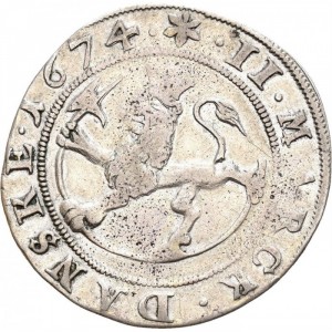 Реверс монеты Норвегия, 2 марки, 1672-1674