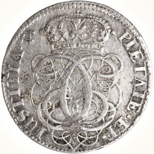 Аверс монеты Норвегия, 2 марки, 1688, Коронованный лев в лавровых ветвях, HCM внутри