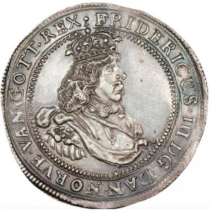 Аверс монеты Норвегия, ½ спесие далера, 1659-1660