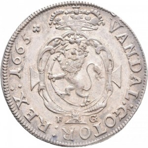 Реверс монеты Норвегия, ½ спесие далера, 1665-1667