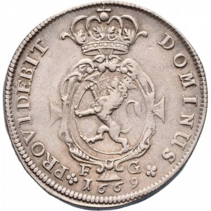 Реверс монеты Норвегия, ½ спесие далера, 1669