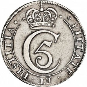 Аверс монеты Норвегия, 4 марки, 1670-1680