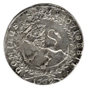 Реверс монеты Норвегия, 1 спесие далер, 1661-1662
