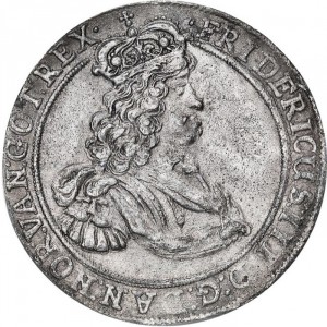 Аверс монеты Норвегия, 1 спесие далер, 1661, Крепость Акерсхус