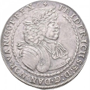Аверс монеты Норвегия, 1 спесие далер, 1665, Лев в прямоугольном щите