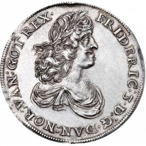 Аверс монеты Норвегия, 1 спесие далер, 1667-1669