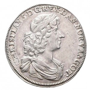 Аверс монеты Норвегия, 1 спесие далер, 1675-1680