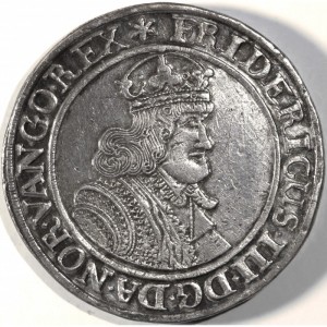 Аверс монеты Норвегия, 2 спесие далера, 1651-1652