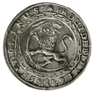 Реверс монеты Норвегия, 2 спесие далера, 1658