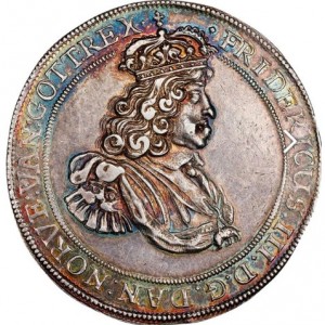 Аверс монеты Норвегия, 2 спесие далера, 1661, Крепость Акерсхус на реверсе