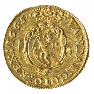 Реверс монеты Норвегия, 1 дукат, 1665