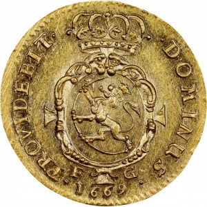 Реверс монеты Норвегия, 1 дукат, 1669