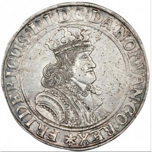 Аверс монеты Норвегия, 3 спесие далера, 1649-1650