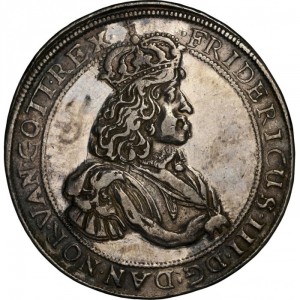 Аверс монеты Норвегия, 3 спесие далера, 1659-1660