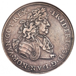 Аверс монеты Норвегия, 3 спесие далера, 1666-1668