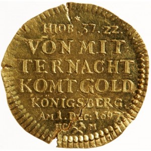 Реверс монеты Норвегия, 2 дуката, 1697