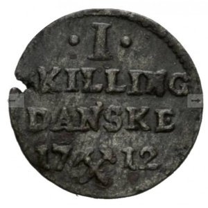 Реверс монеты Норвегия, 1 скиллинг, 1700-1712