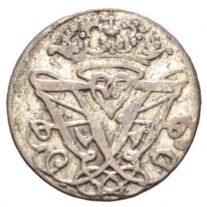 Аверс монеты Норвегия, 2 скиллинга, 1714-1718, Более богато украшенная двойная монограмма